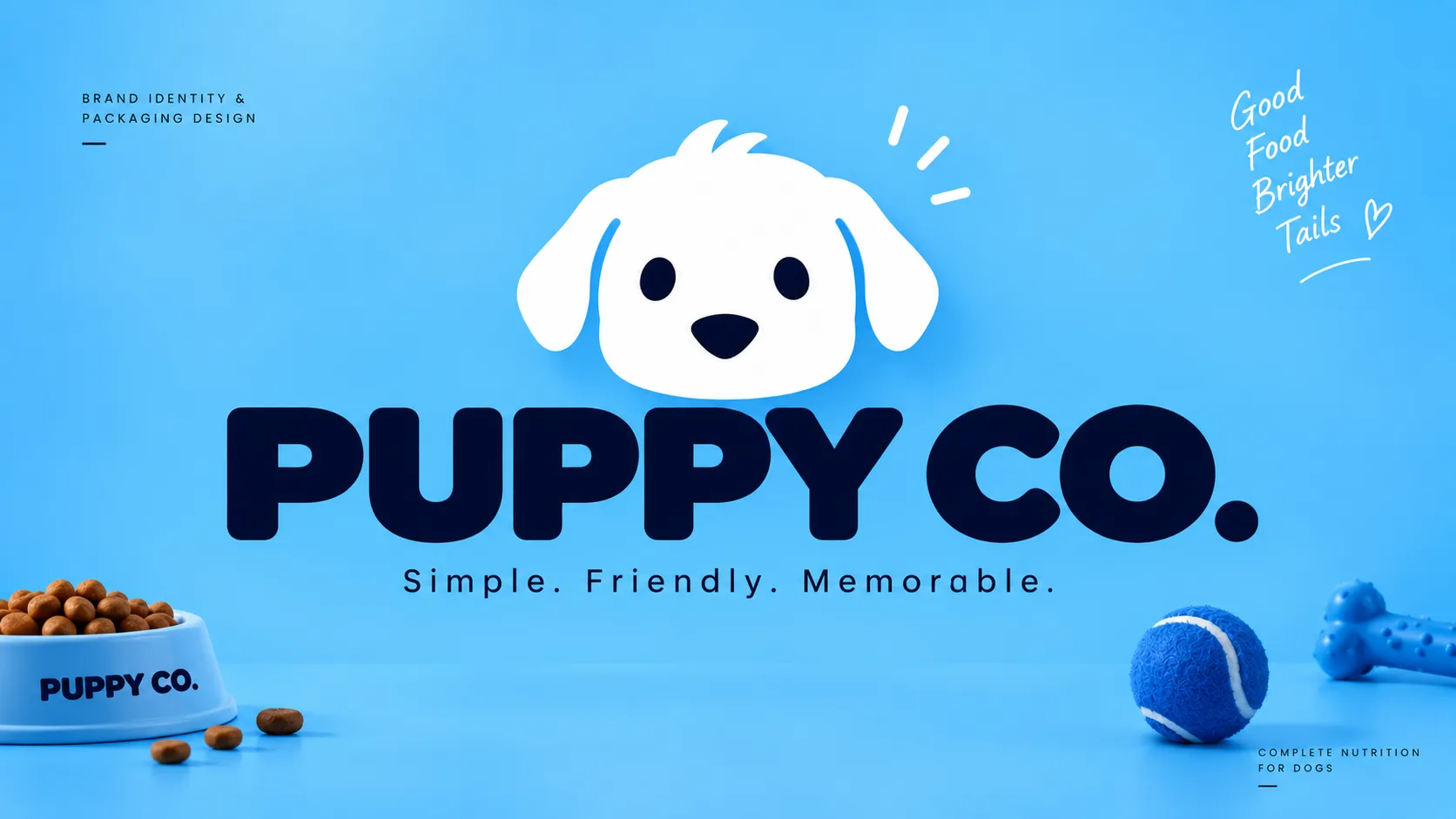 Puppy Co — Packaging Design packaging & visual design mockup 6 by Raghav Chopra